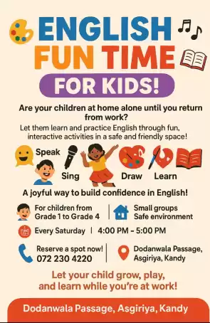 ' English fun time for kids'