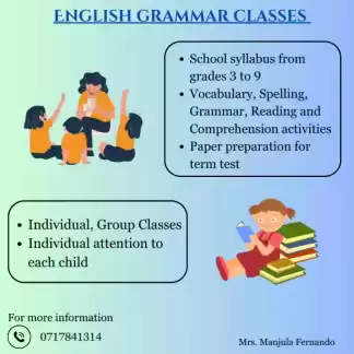 English Grammar Classes (Grade 3-9)