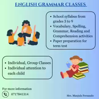 English Grammar Classes (Grade 3-9)
