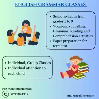 English Grammar Classes (Grade 3-9)