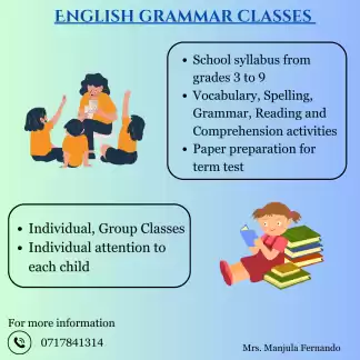 English Grammar Classes (Grade 3-9)