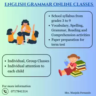 English Grammar Online Classes (Grades 3-9)