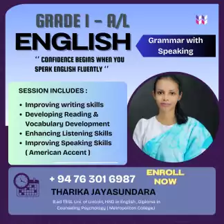 English Grammar & Spoken Class - Grade 1- 11