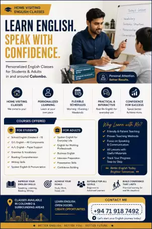 English Home Visiting Classes – Colombo