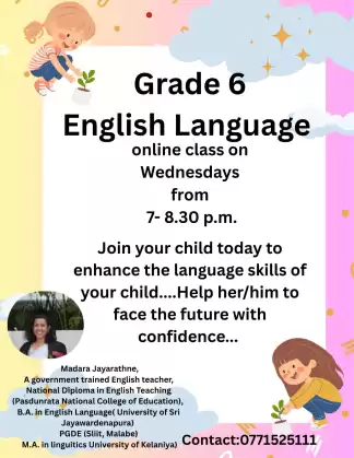 English Language class for grade 6