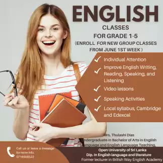 English language Classes for Grade 1-5