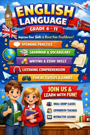 English language classes for grade 6 - 11