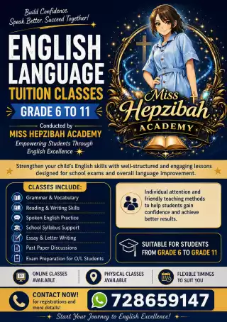 English language classes for grade 6-11