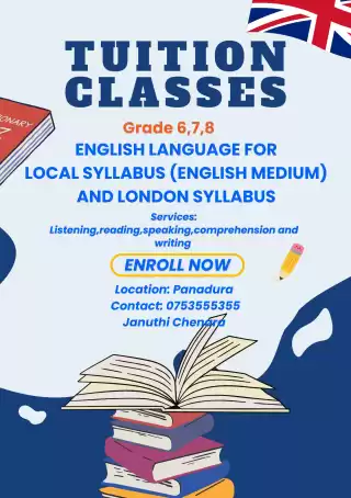 English language classes for local syllabus (English medium)