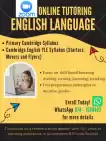 English Language Tutoring-Primary Cambridge/YLE Syllabus