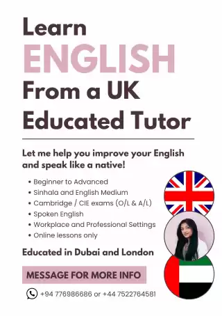 English Lessons for All Levels - Learn from a UK-Educated Tutor