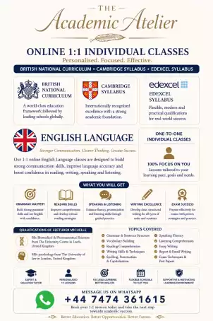 🇬🇧English lessons taught by a UK qualified lecturer