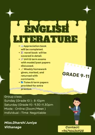 English literature 2025/2026/2027/2028