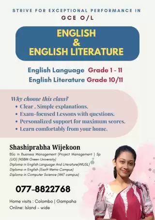 English Literature And English for OLs