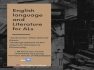 English Literature and Language for ALs