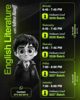 English Literature by Ashra Rauff