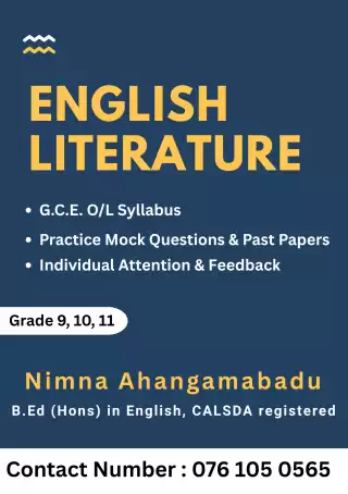 English Literature Classes for Grade 9,10,11 (Online/ Physical)