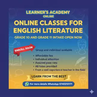 ENGLISH LITERATURE CLASSES ONLINE
