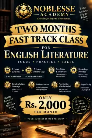 English literature fast track classes- 2026 OL