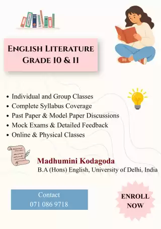 English Literature for Grade 10 and 11 Students