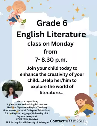 English Literature for grade 6