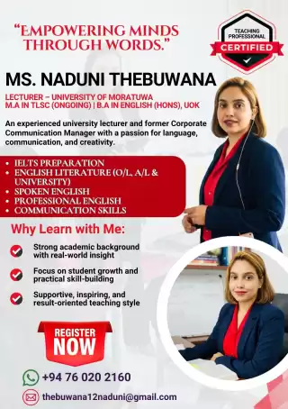 English Literature, Spoken English, IELTS, Corporate Communication Skills
