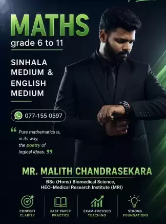 English medium and Sinhala medium maths classes