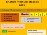 English medium classes 2024