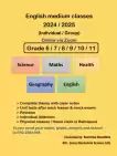 English medium classes 2024/25