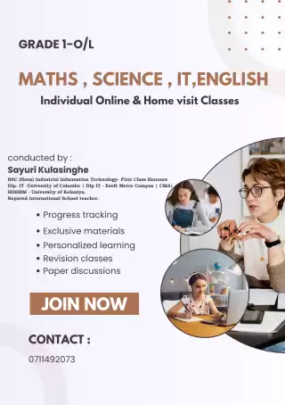 English Medium Classes - ICT - PAPER- REVISIONS