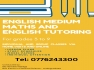 English medium Maths and English classes