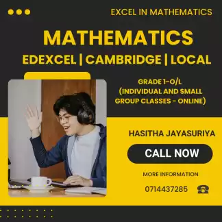 ENGLISH MEDIUM MATHS CLASSES - GRADE 1-O/L (INDIVIDUAL AND SMALL GROUP)