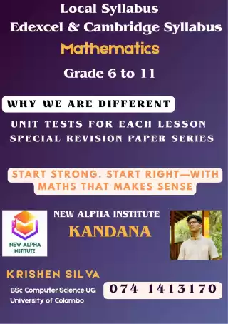 English medium Maths (Local , Edexcel, Cambridge)
