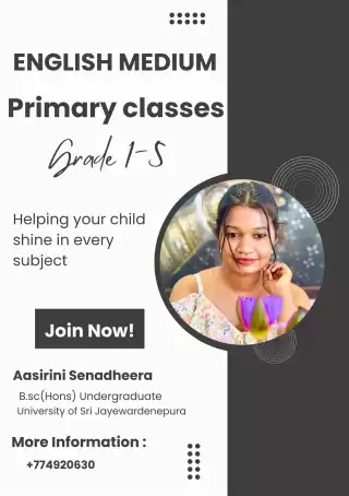 English Medium Primary classes for students grade 1-5