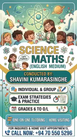 English medium Science and Mathematics class