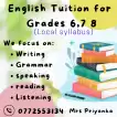 Englsh tuition for 6,7,8