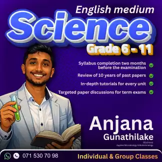 Englsih Medium Science Classes (Grade 6-11)