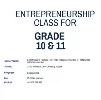 Entrepreneurship class for Grade 10 & 11