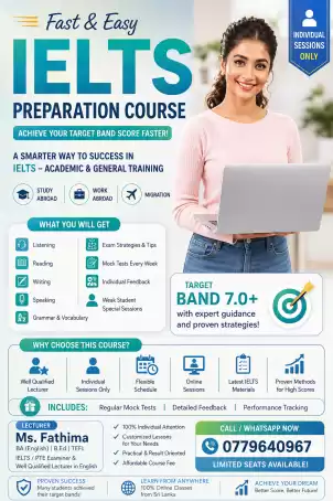 FAST AND EASY IELTS PREPARATION COURSE FOR LADIES
