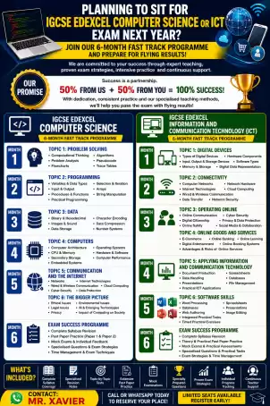 Fast Track revision course for IGCSE Pearson Edexcel Computer Science and IT