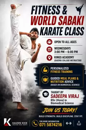 Fitness and world sabaki karate class