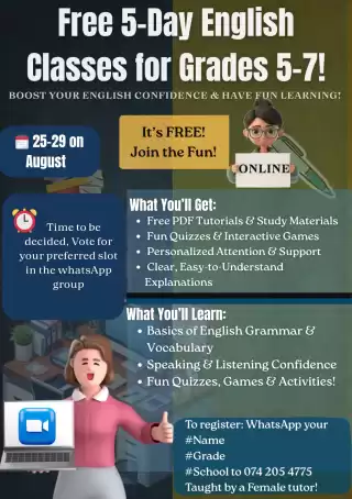 FREE 5-Day English Class