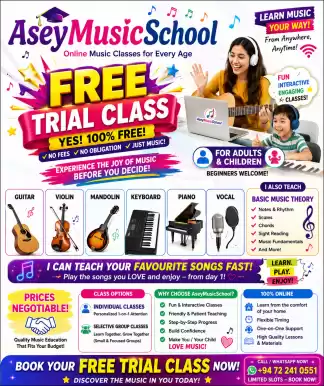 FREE TRIAL MUSIC CLASSES!!