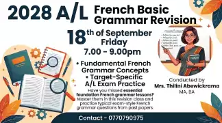 French 2028 A/L Basic Grammar Revision