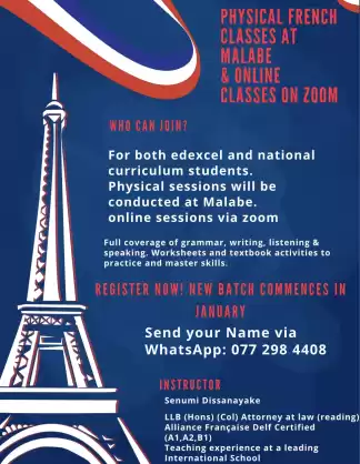 French and English classes by Graduate teacher