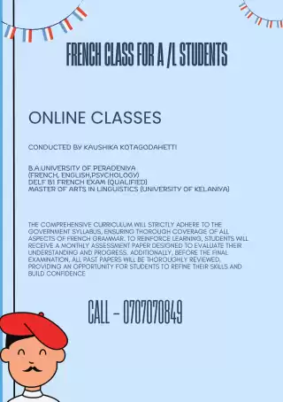 French class (online and physical) French class (online and physical)