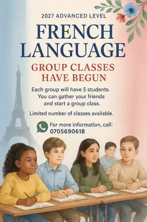 French classes 2027- group sessions starting June