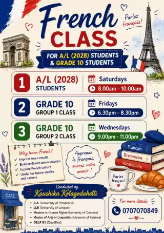 French Classes for O/L and A/L (2028)