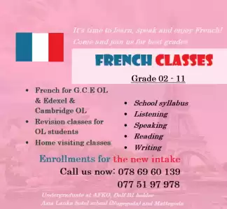 French Classes for TEF, DELF, GCE, IGCSE & GCSE O/L and A/L exams