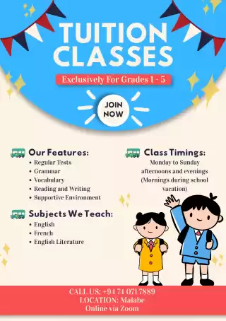 French, English and English Literature classes (Local and International Syllabus)